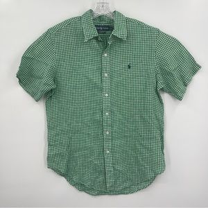 Ralph Lauren Men's Large Classic Fit Short Sleeve Button Down Shirt
